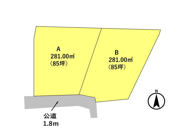 高崎市北新波町　全2区画