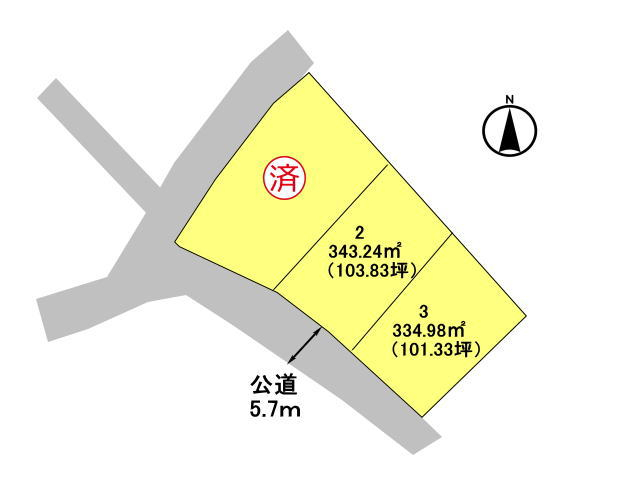 高崎市金古町　土地　全3区画