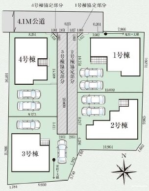 高崎市下小鳥町　新築　全4棟