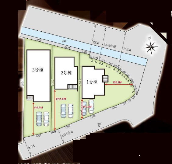 高崎市下中居町　新築　全3棟