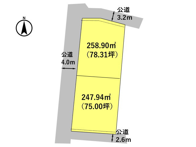 高崎市宿大類町　土地　全2区画
