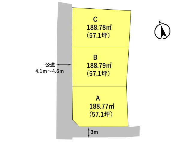 高崎市南大類町　土地　全3区画_画像3